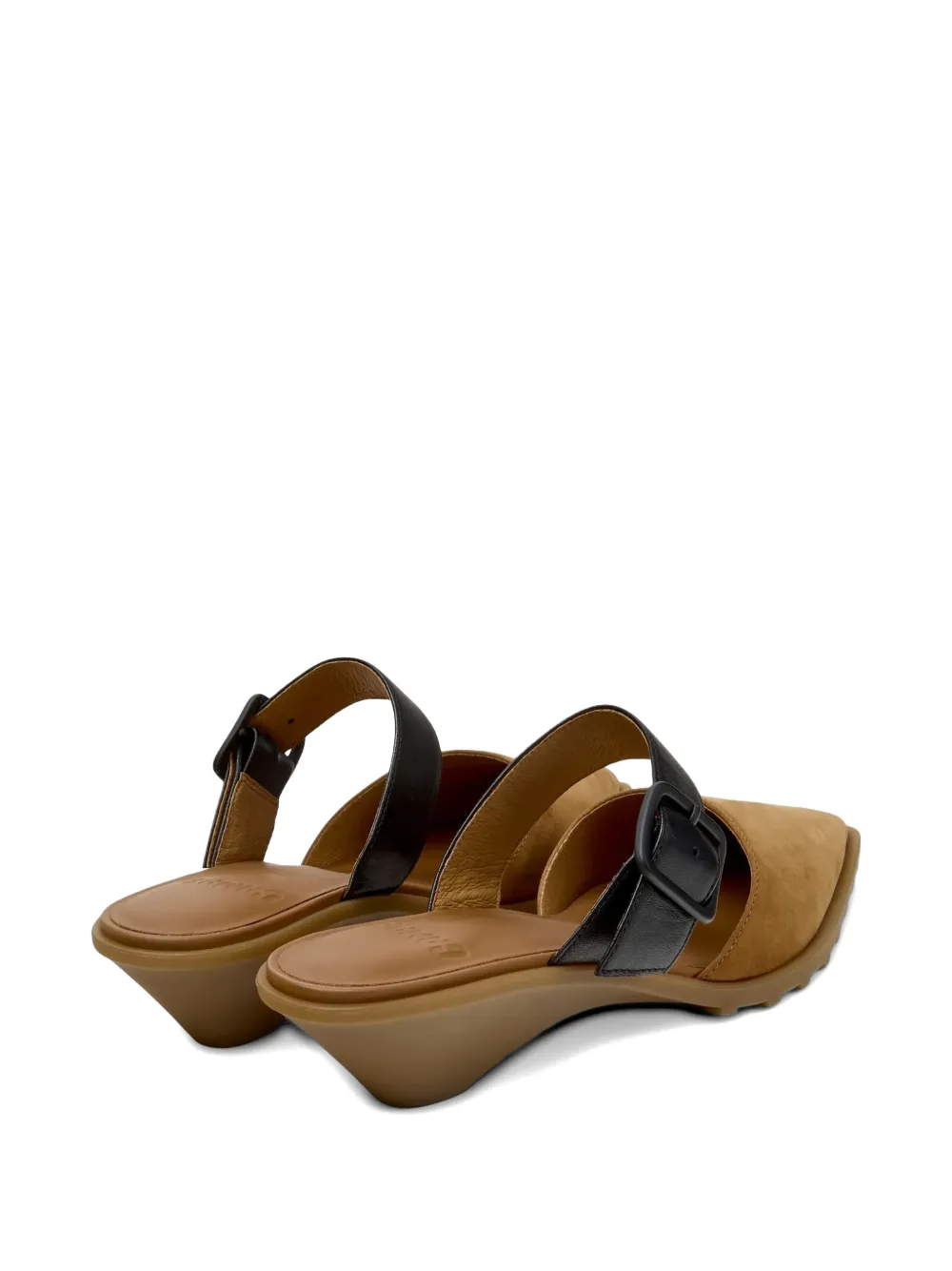 Camper buckle-strap mules Beige