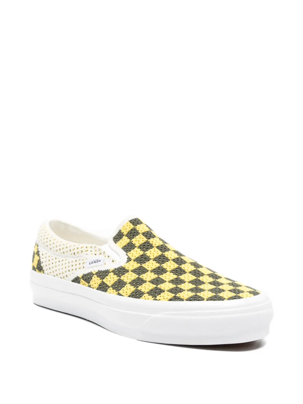 Vans checkerboard-pattern slip-on sneakers Zwart