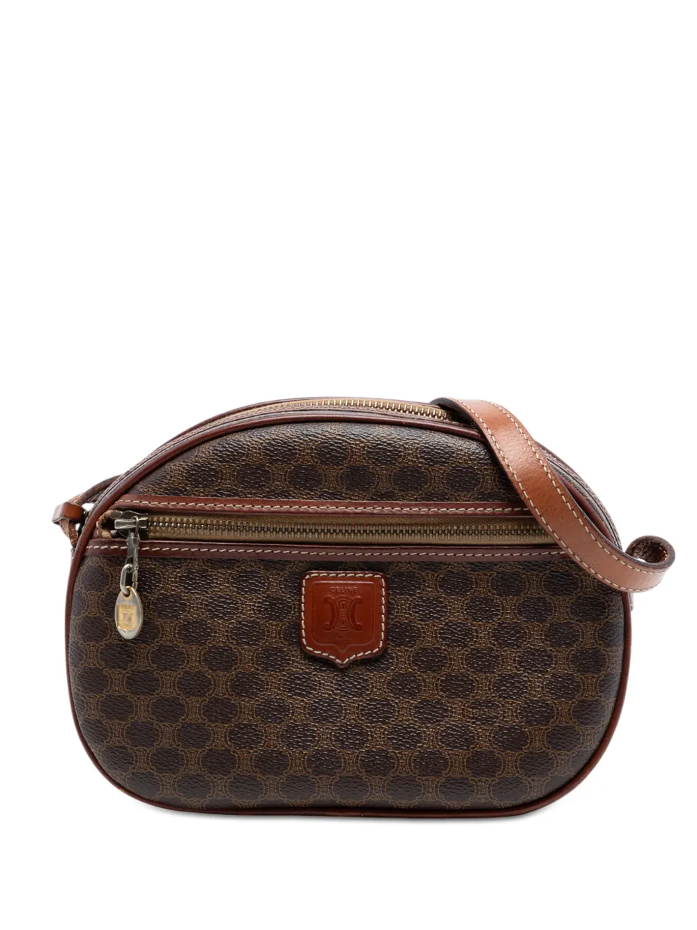 Celine Pre-Owned 2007 Macadam Coated Canvas crossbody bag - Marrone