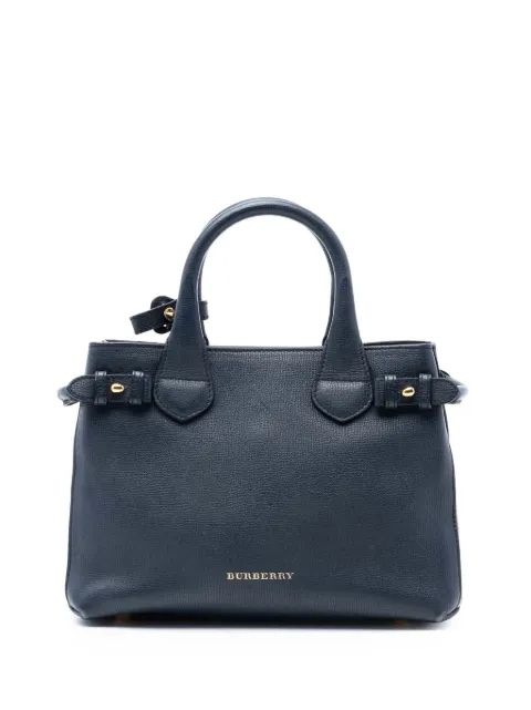 Burberry Pre-Owned 2000-2017 Small Grainy Calfskin and House Check Banner satchel