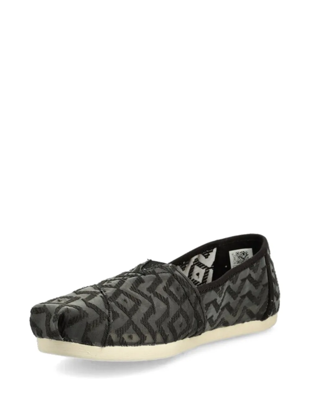 Toms geometric-pattern espadrilles Zwart