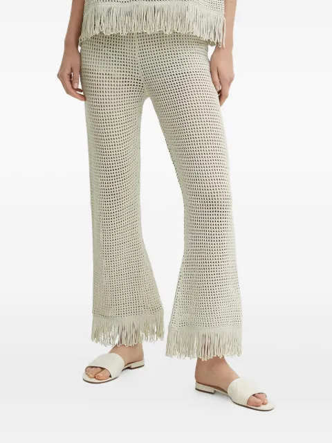 Sisley fringed crochet trousers