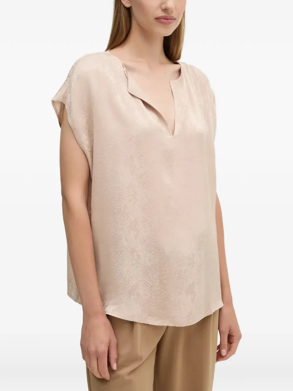 Sisley Blusa con scollo a V - Toni neutri