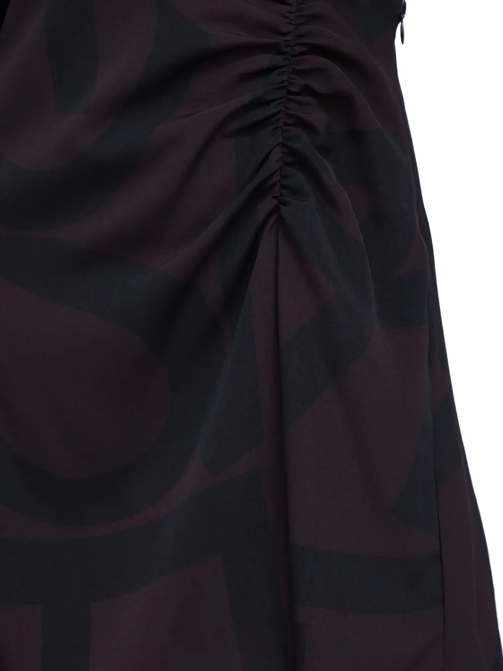 Sisley long-sleeved gathered mini dress Paars