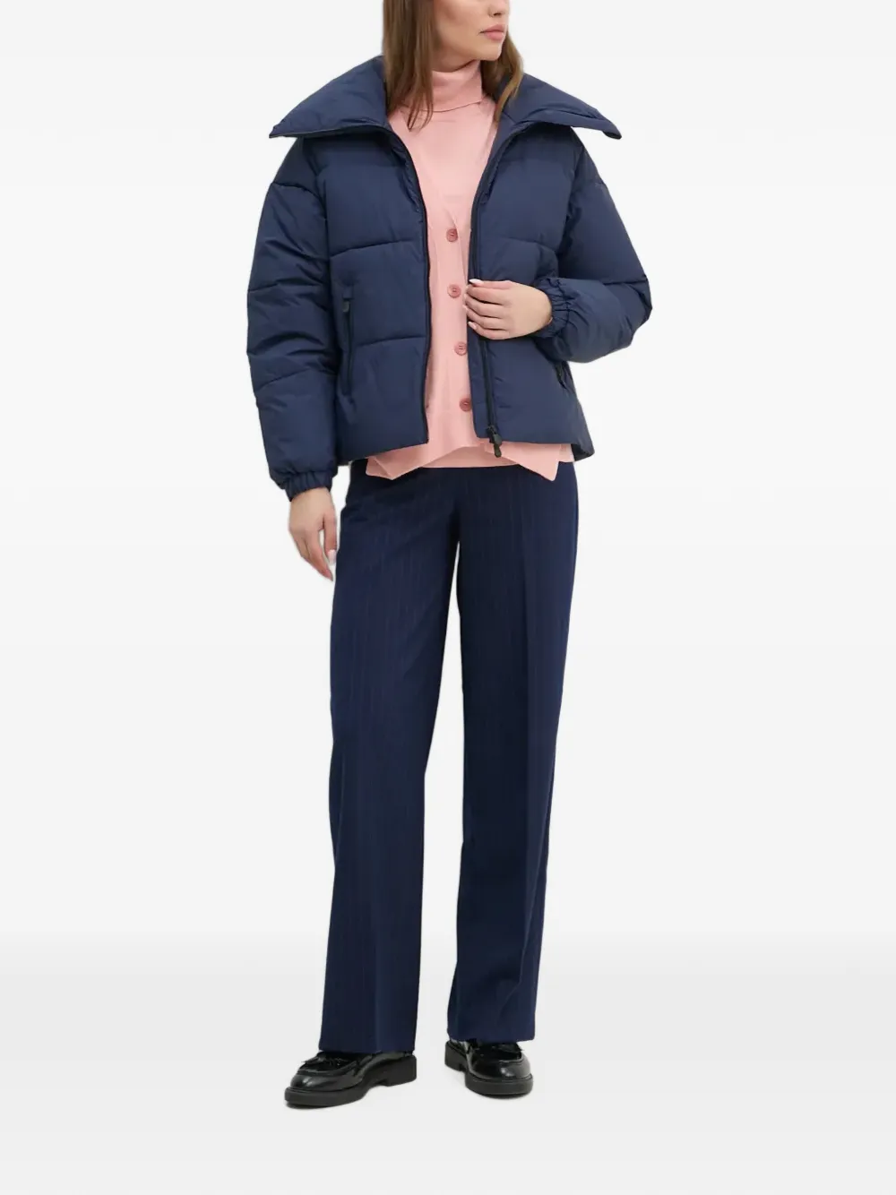 Sisley patch-pocket buttoned cardigan Roze