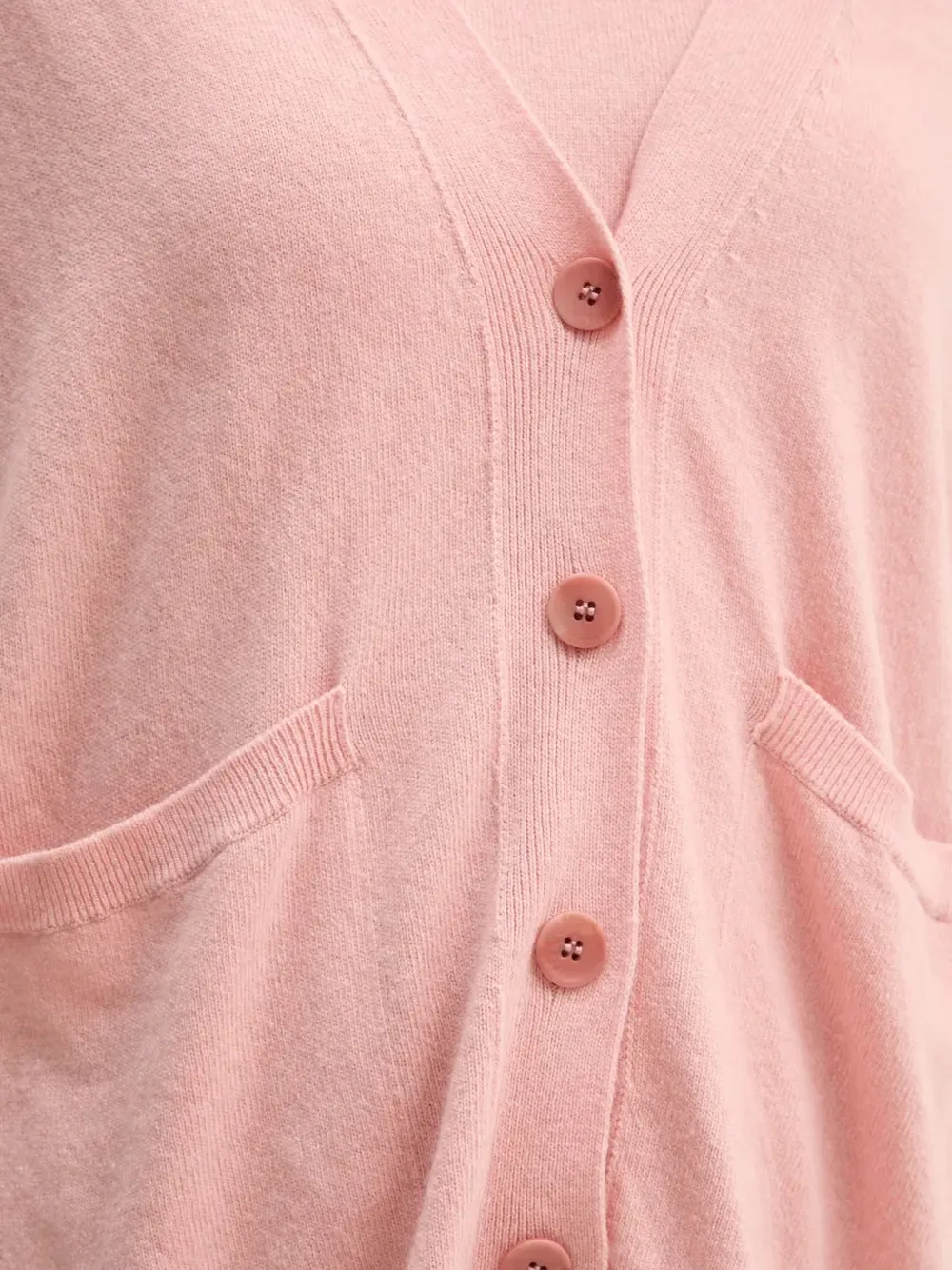 Sisley patch-pocket buttoned cardigan Roze
