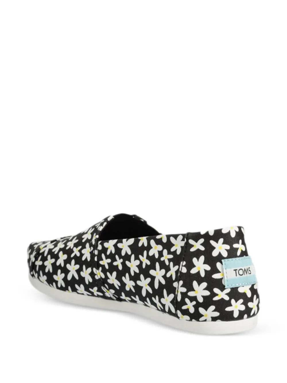 Toms floral-pattern flat espadrilles Zwart
