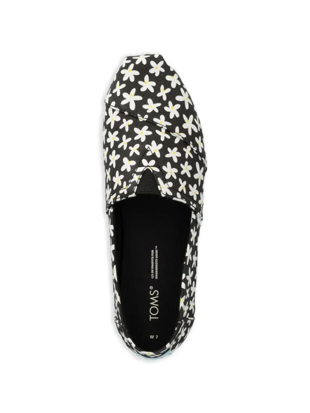 Toms floral-pattern flat espadrilles Zwart