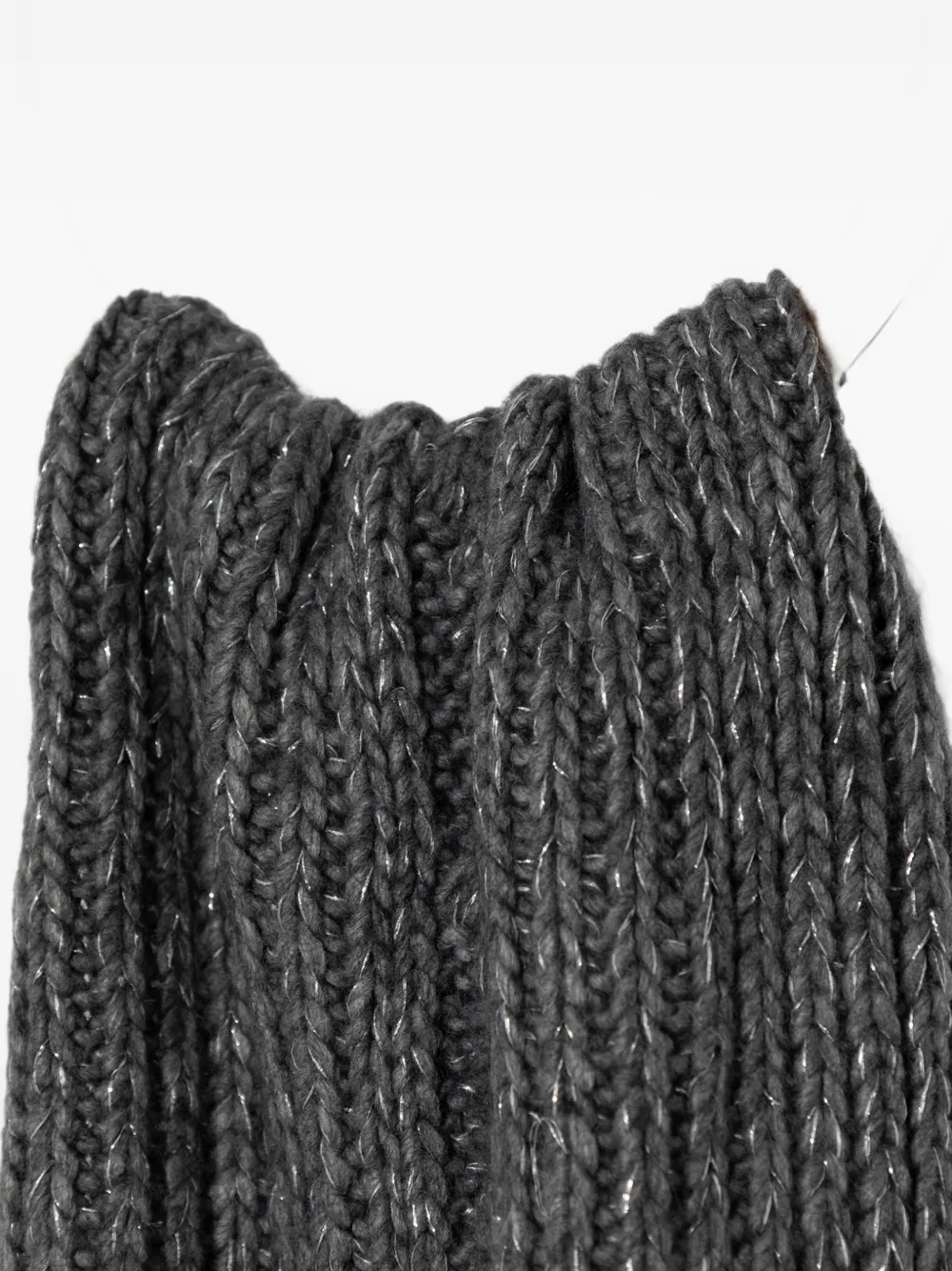 Silvian Heach Metallic gebreide sjaal Grijs