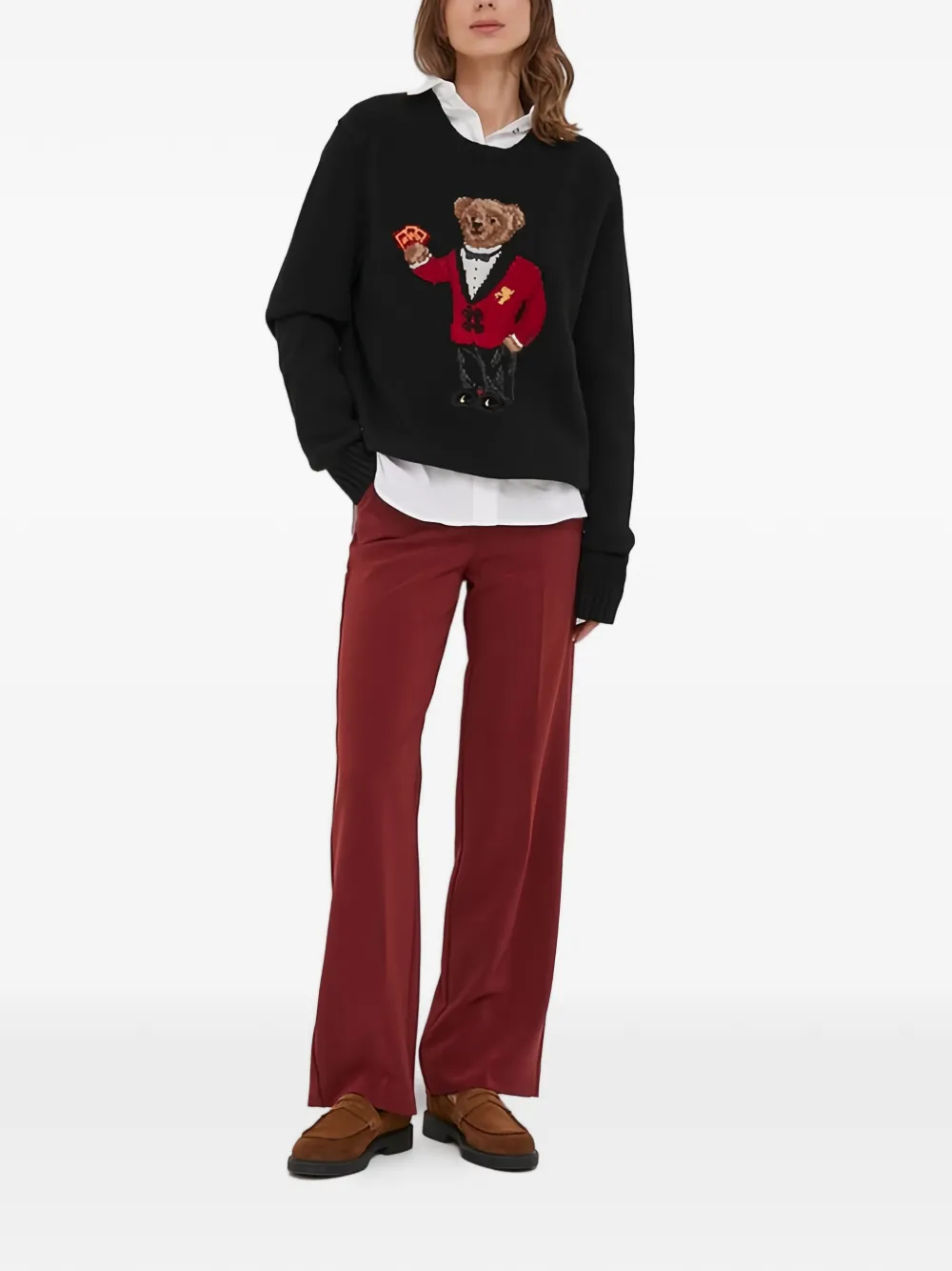 Benetton Straight broek Rood