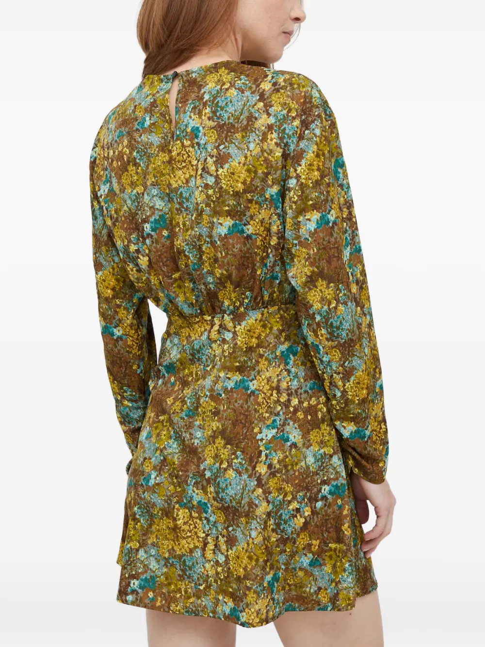 Sisley Mini-jurk met bloemenprint Groen