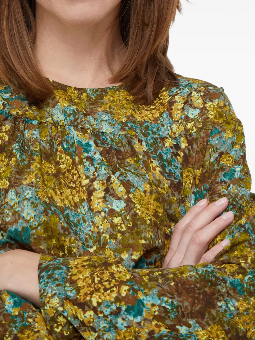 Sisley Mini-jurk met bloemenprint Groen