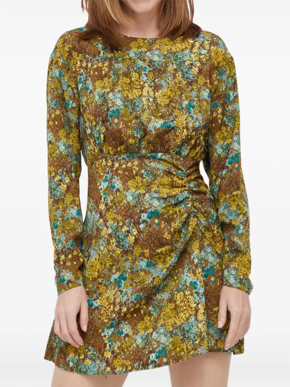 Sisley Mini-jurk met bloemenprint Groen