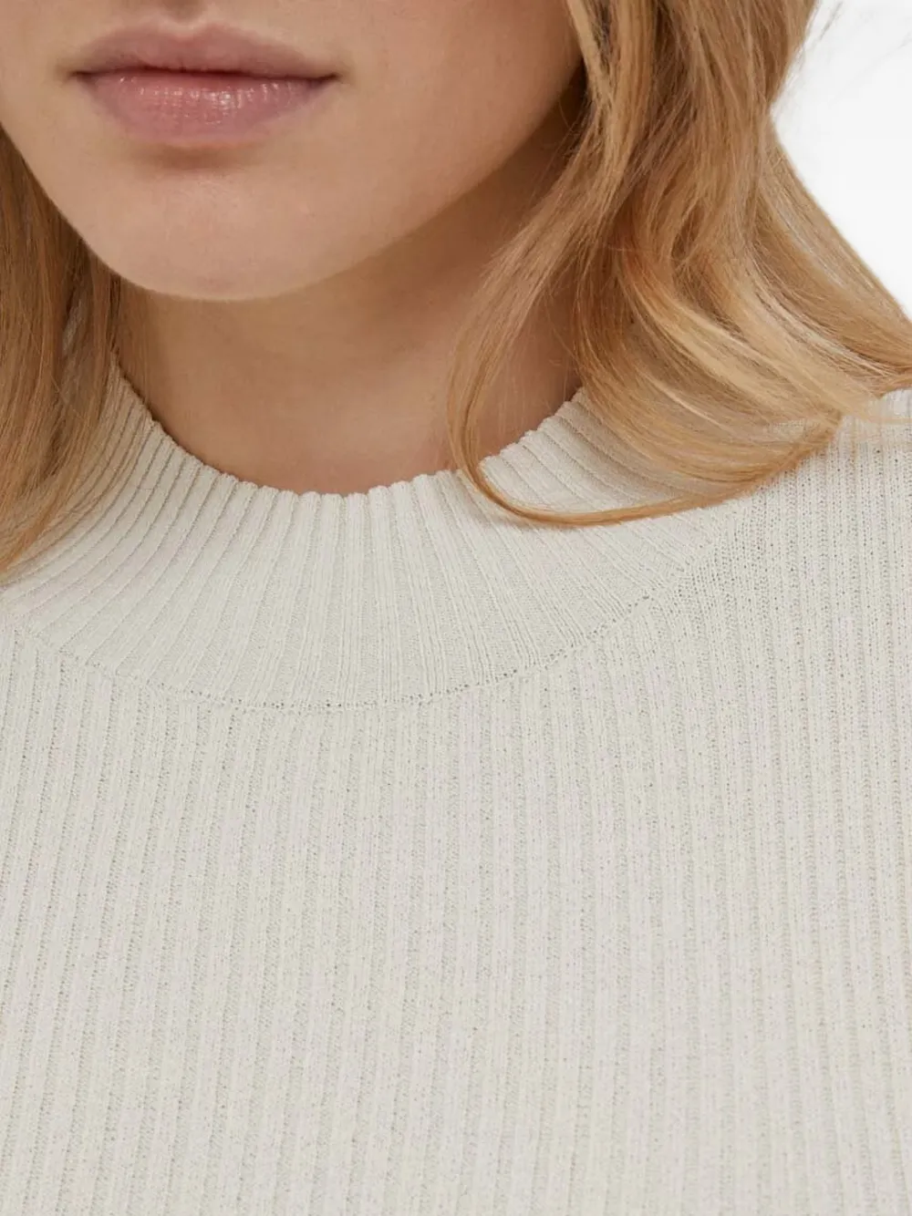 Sisley long-sleeve mock-neck sweater Beige
