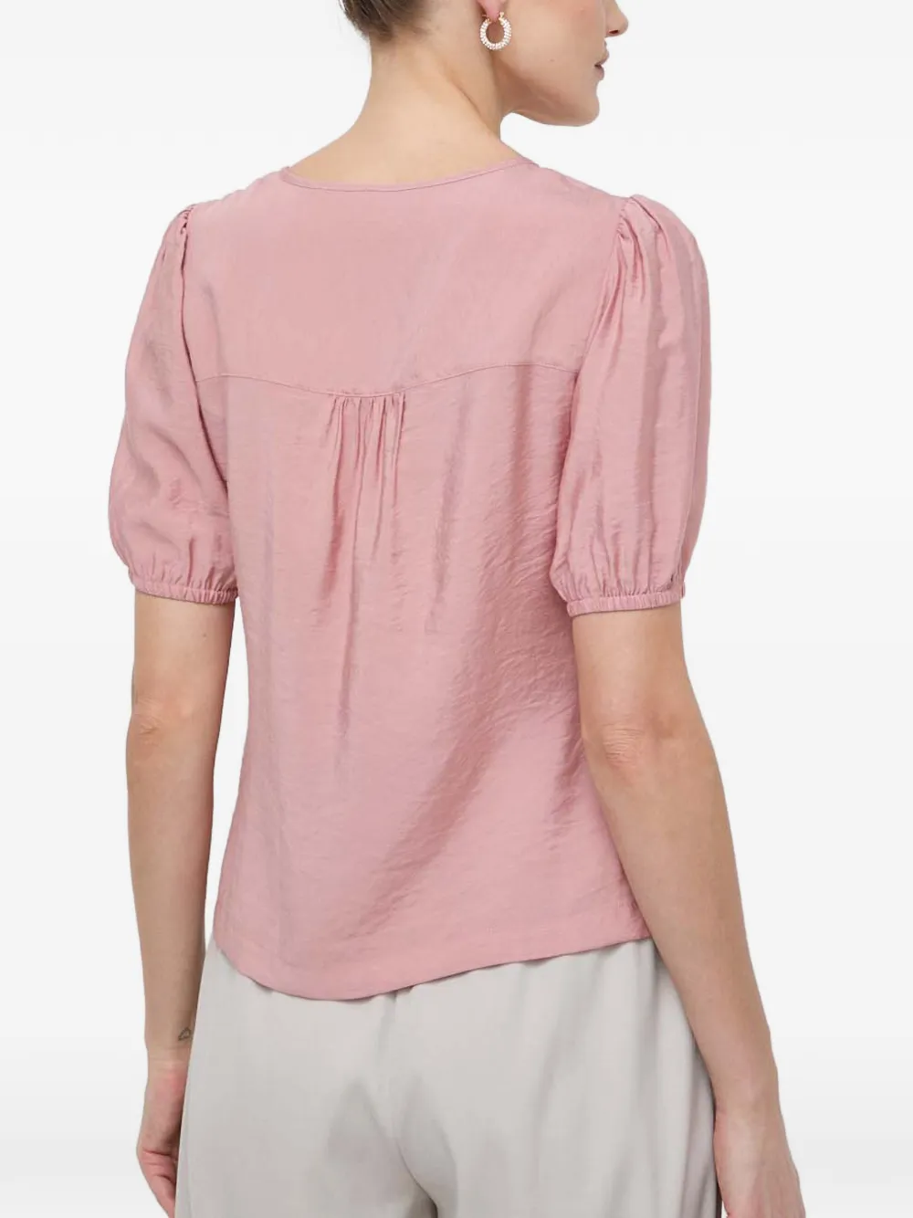 Silvian Heach Blouse met gestrikte hals en knoop Roze