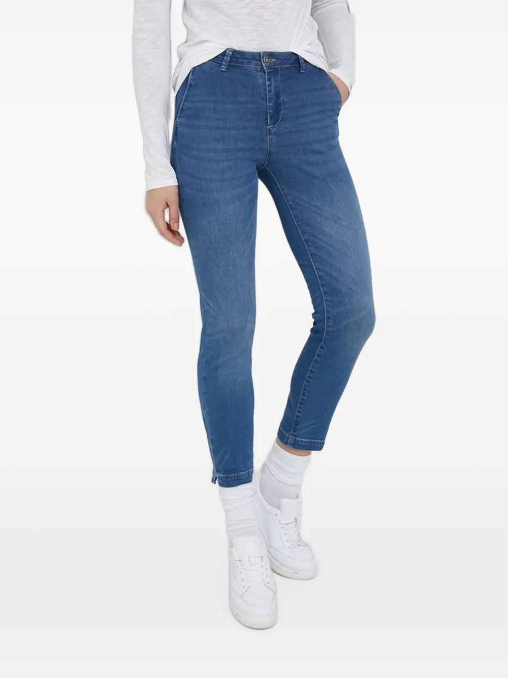 Benetton Jeans con applicazione logo - Blu