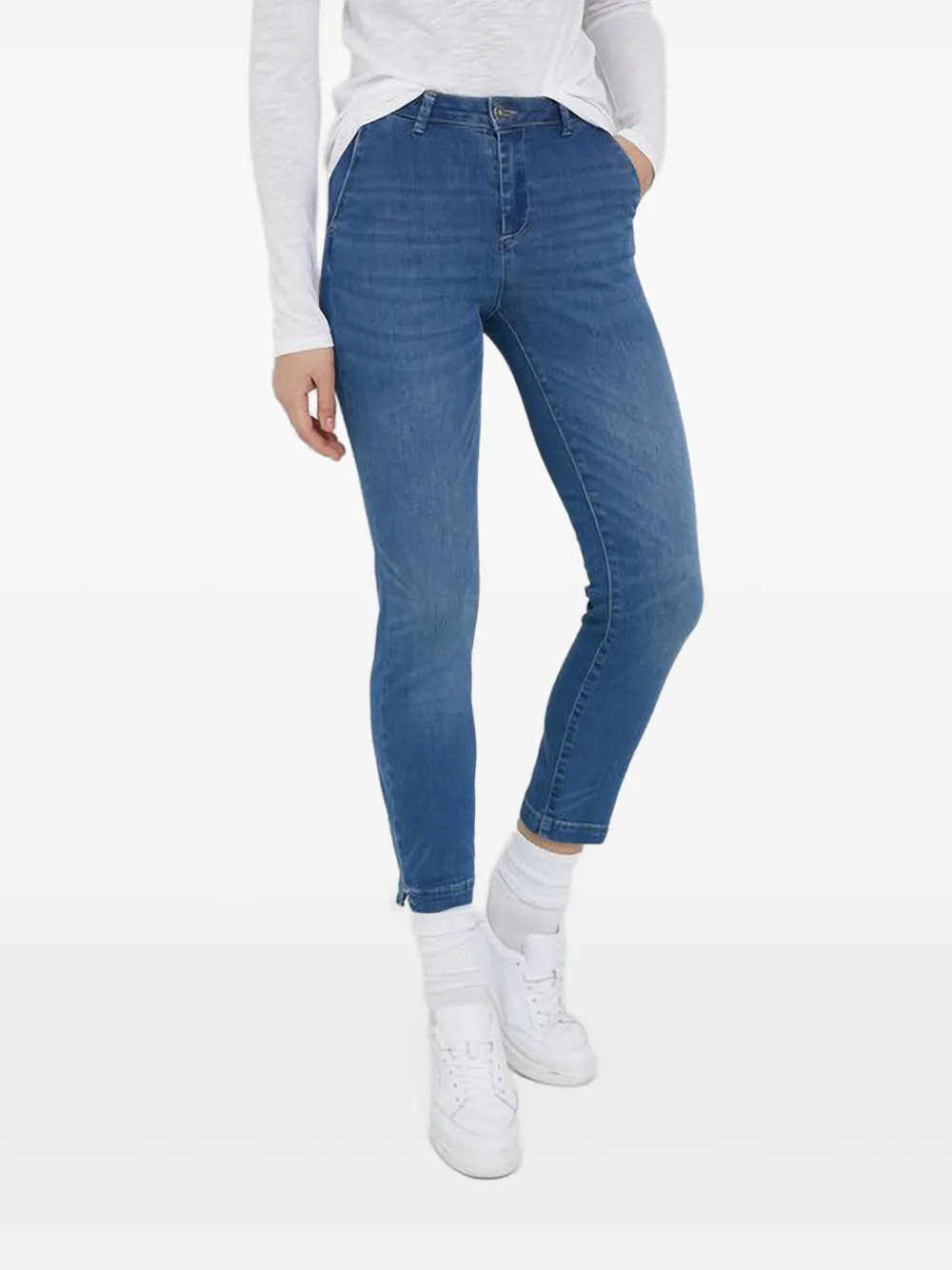 Benetton Jeans con applicazione logo - Blu