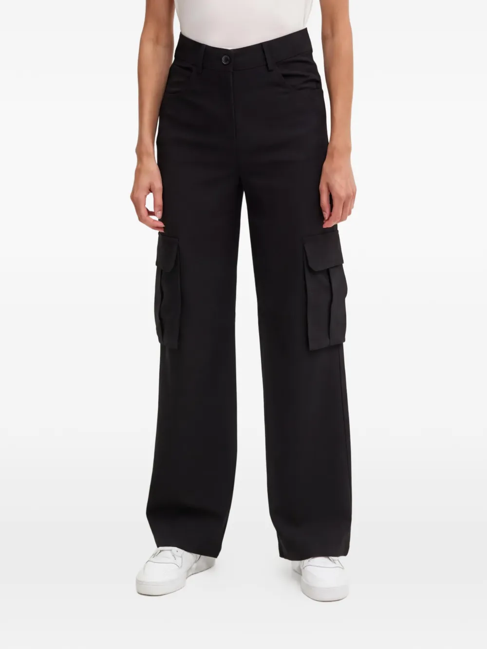 Sisley Pantaloni con tasca cargo - Nero