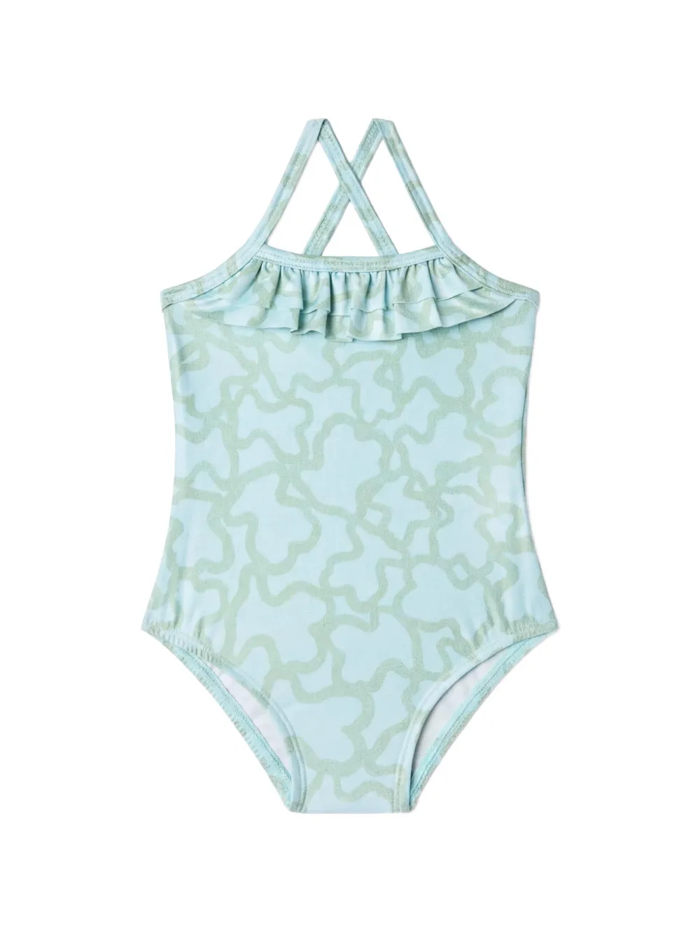 TOUS Gerüschter Badeanzug mit Muster - Blau