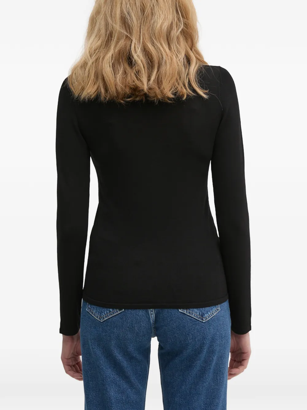 Sisley long-sleeve buttoned cardigan Zwart