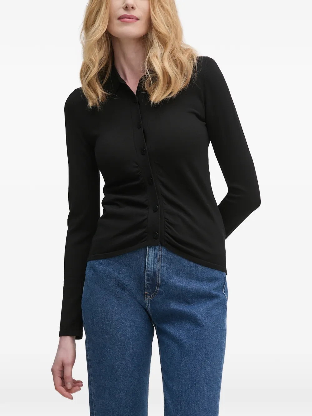 Sisley long-sleeve buttoned cardigan - Nero