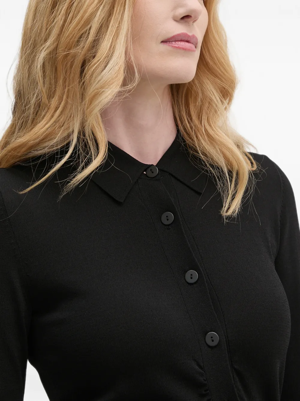 Sisley long-sleeve buttoned cardigan Zwart