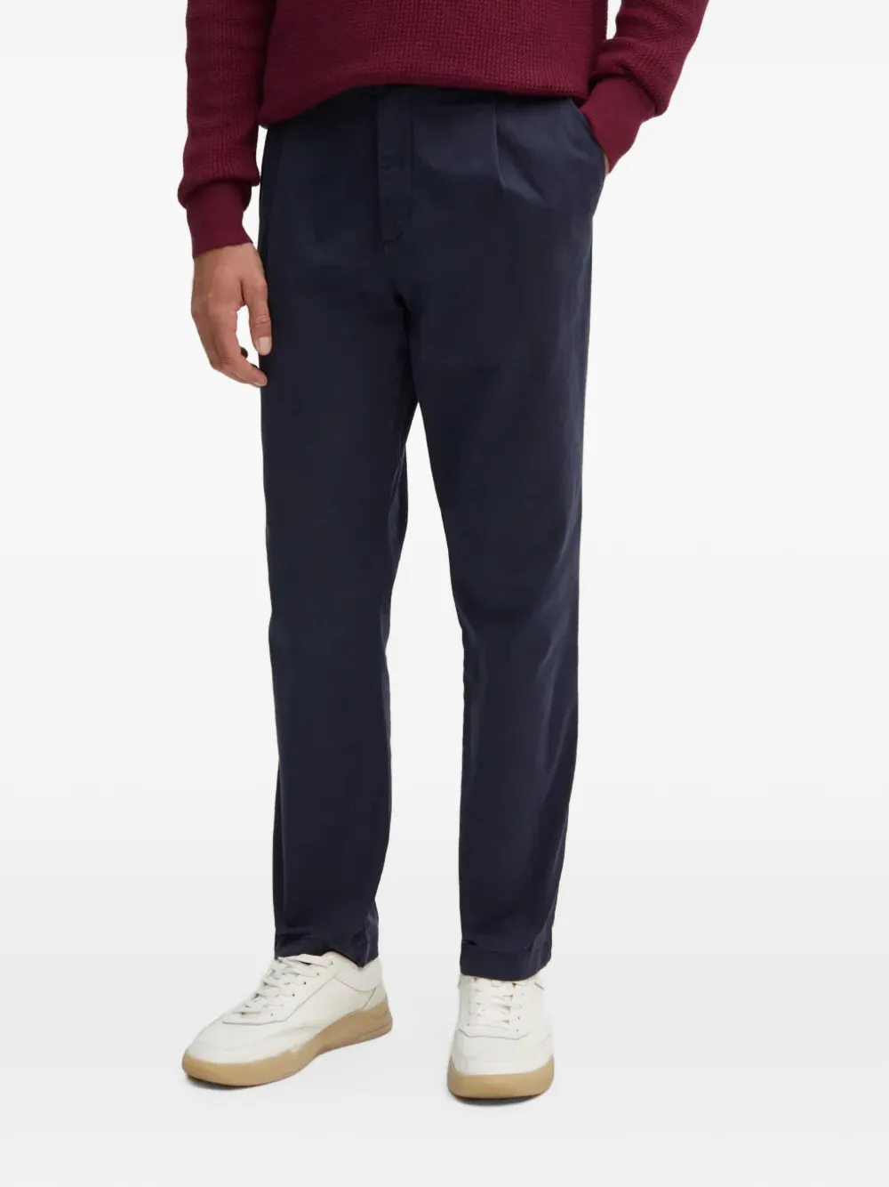 Benetton pleated straight-leg trousers - Bleu