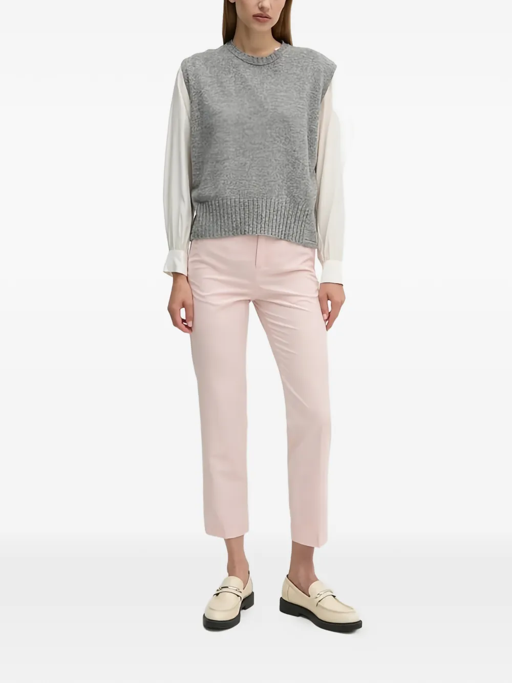 Benetton Pantalon met knopen Roze