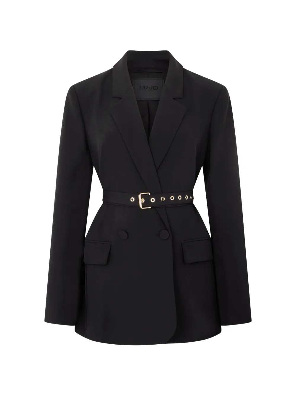 LIU JO belt-detail double-breasted blazer - Nero