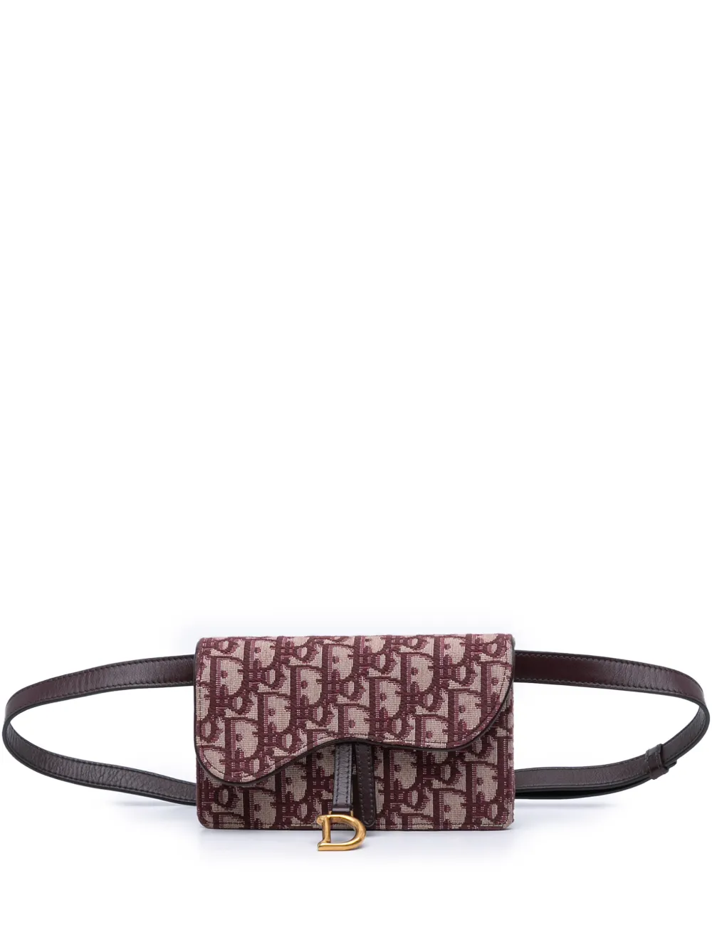 Christian Dior Pre-Owned 2020 Oblique Canvas Saddle belt bag - Rosso