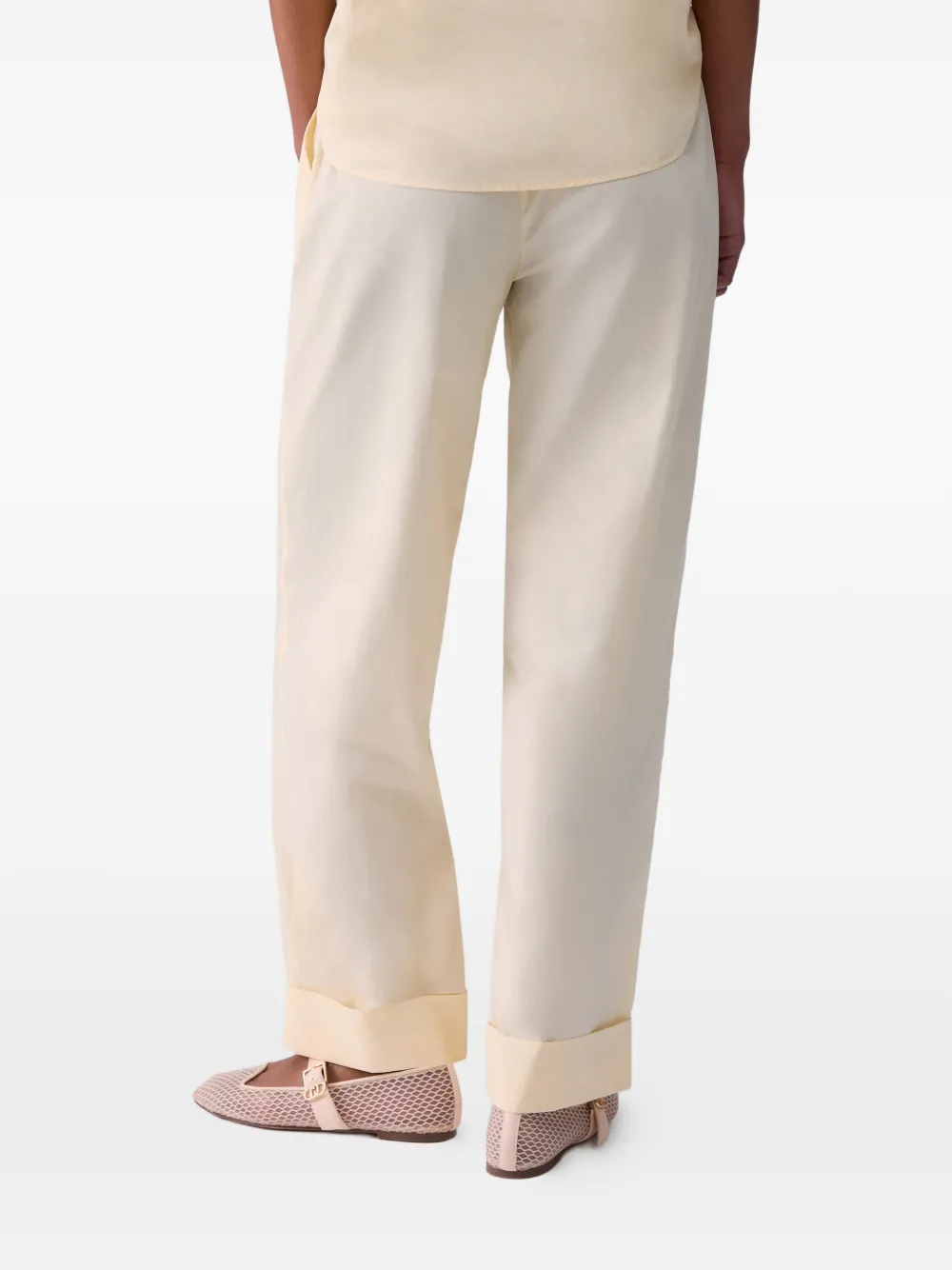 LIU JO Broek met ceintuur Geel