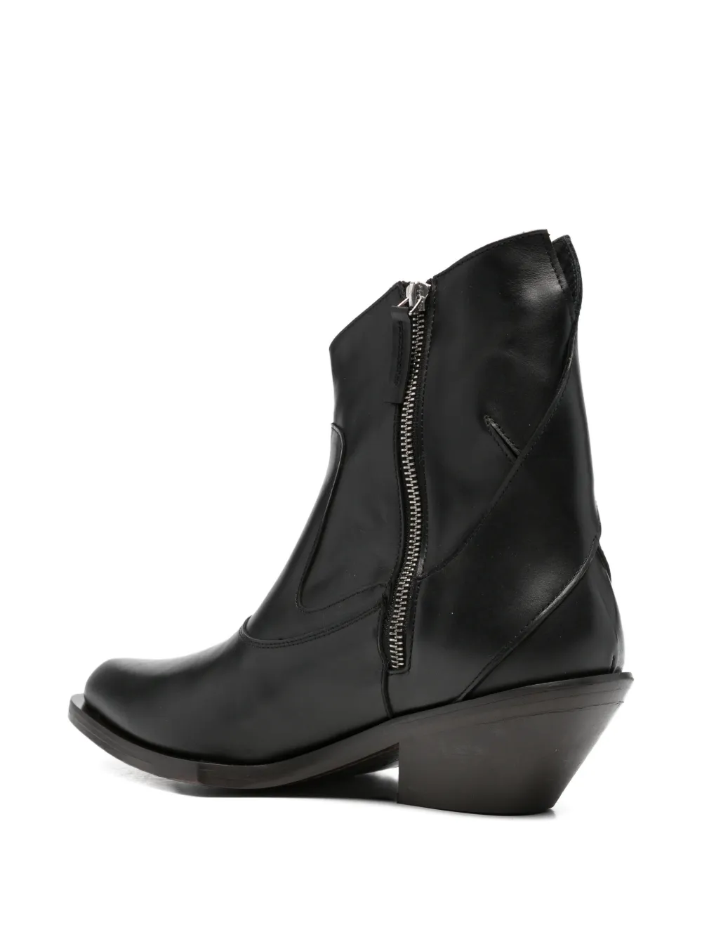 NULLUS Western 1 leather cowboy boots Zwart