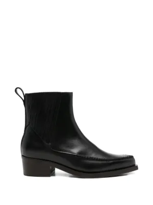 EGONlab. Spike Leather Boots | Black | FARFETCH FI