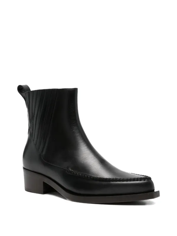 ちぇるしー出品 NULLUS ステッチディテール チェルシーブーツ | ブラック | FARFETCH JP