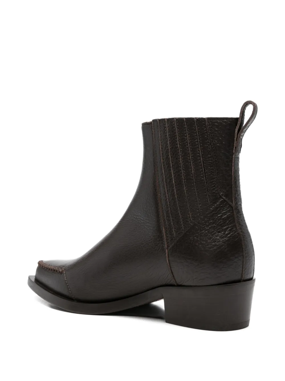 NULLUS Chelsea laarzen met stiksel Bruin