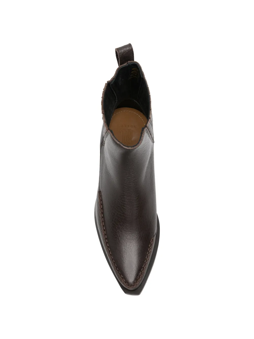 NULLUS Chelsea laarzen met stiksel Bruin