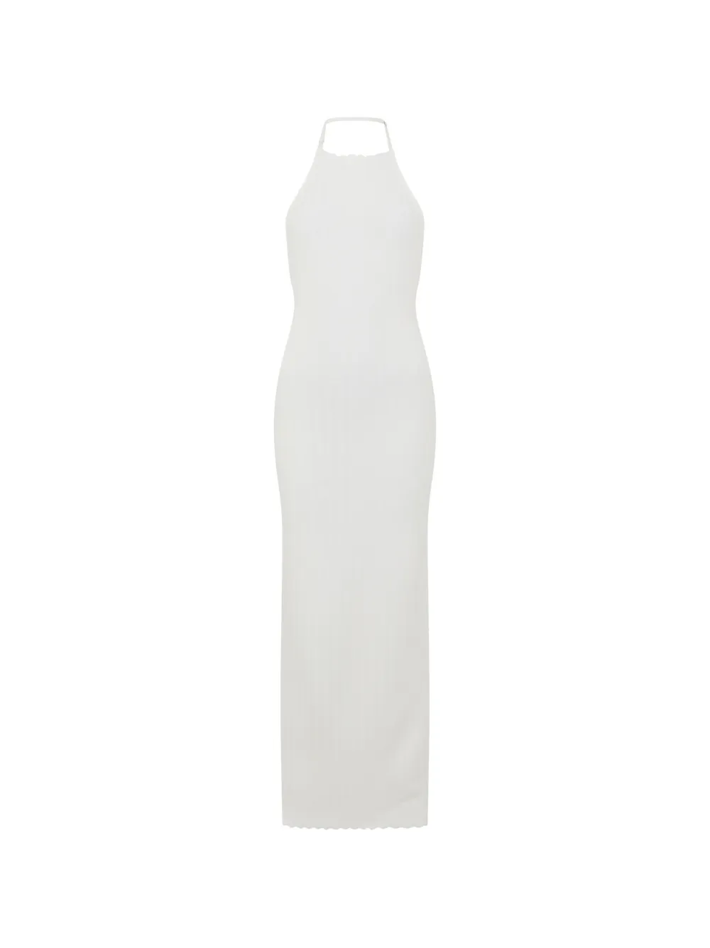 Jacquemus halterneck ribbed dress - White