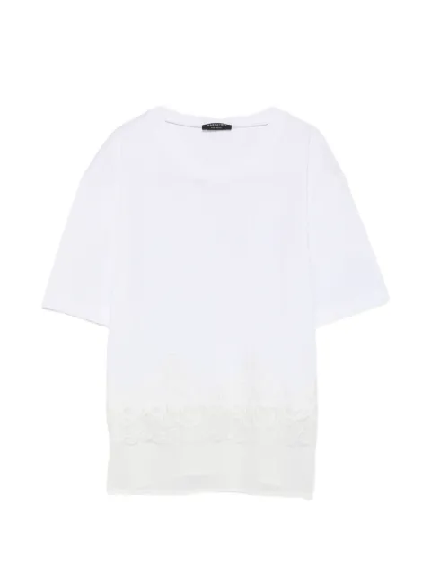 Margittes lace-trim T-shirt