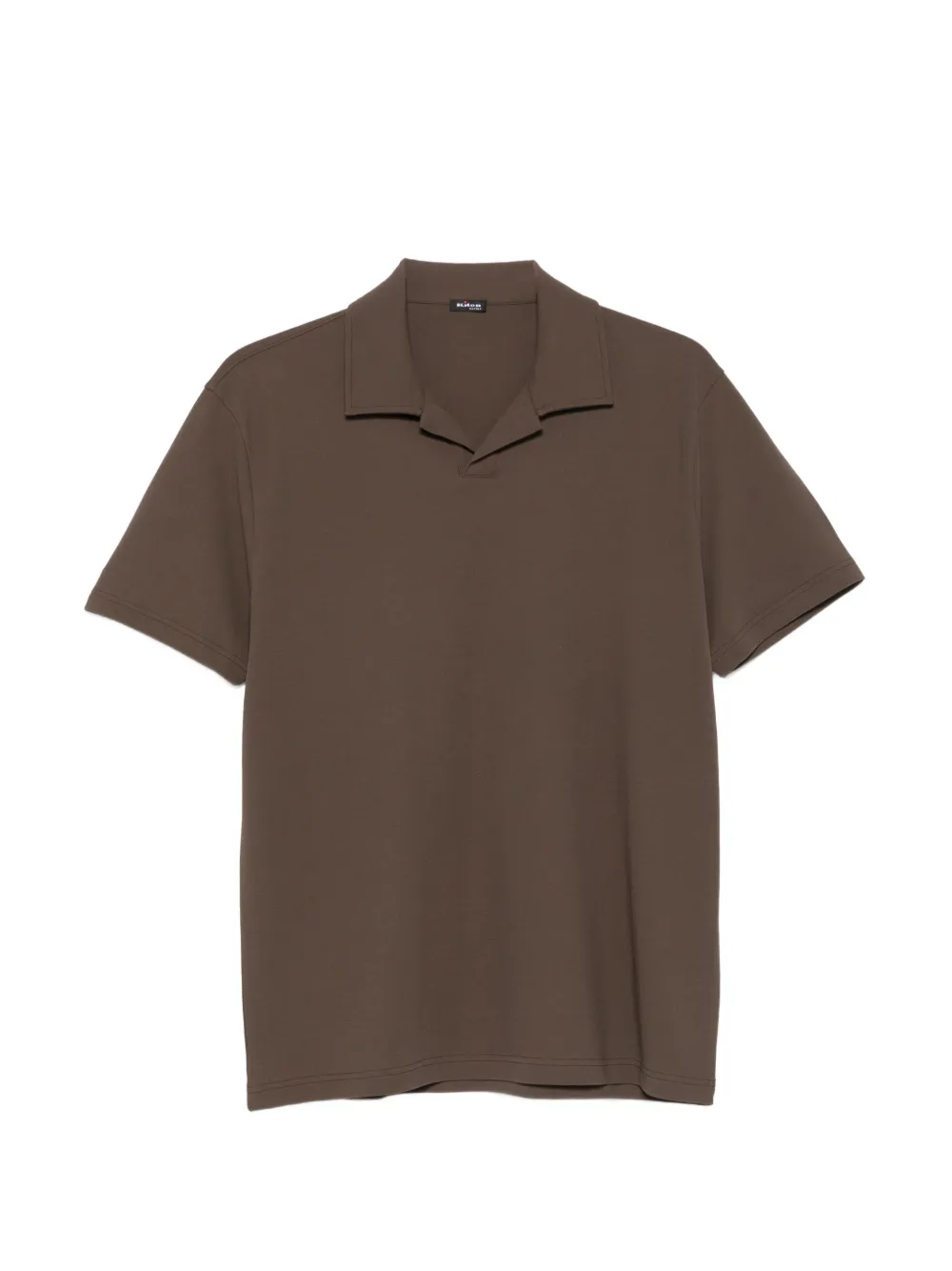 Kiton Short-sleeve V-neck T-shirt In Brown