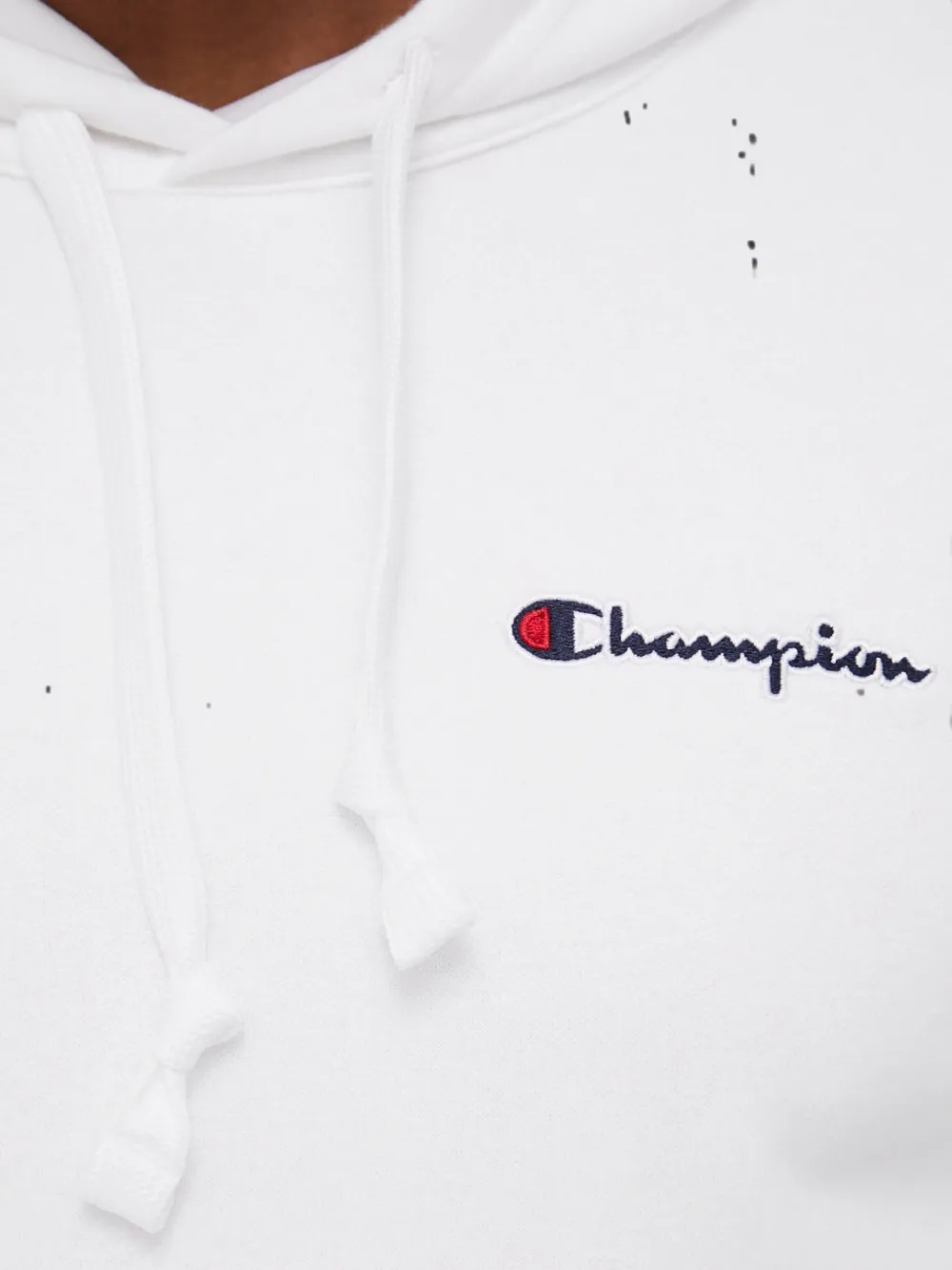 Champion logo-embroidered drawstring hoodie Wit