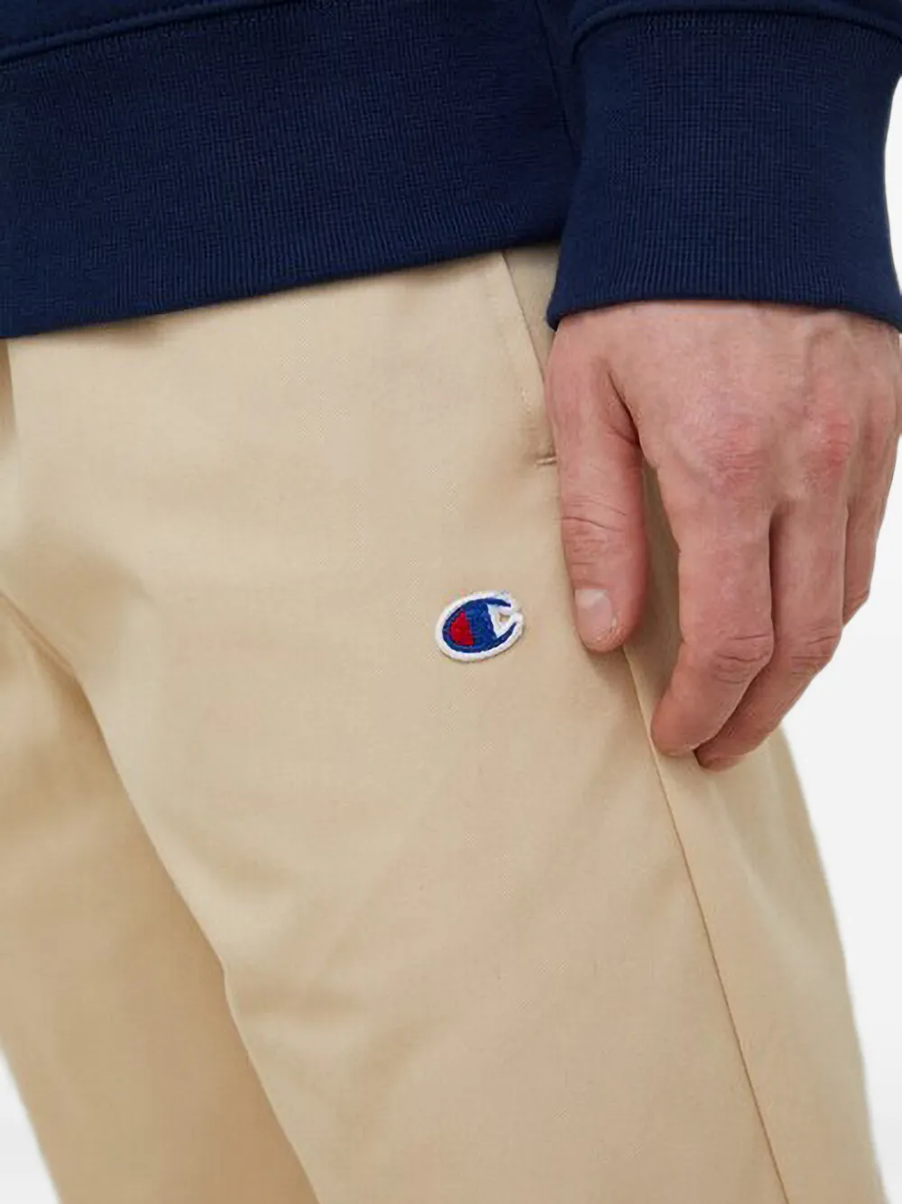 Champion drawstring-waist logo-patch trousers Beige
