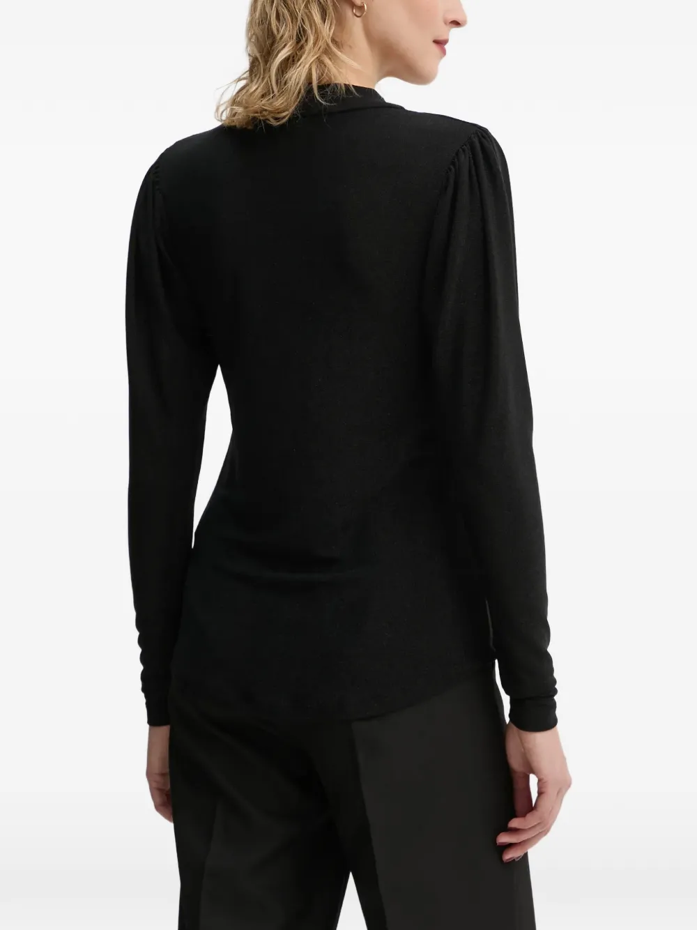 Bruuns Bazaar T-shirt met V-hals Zwart