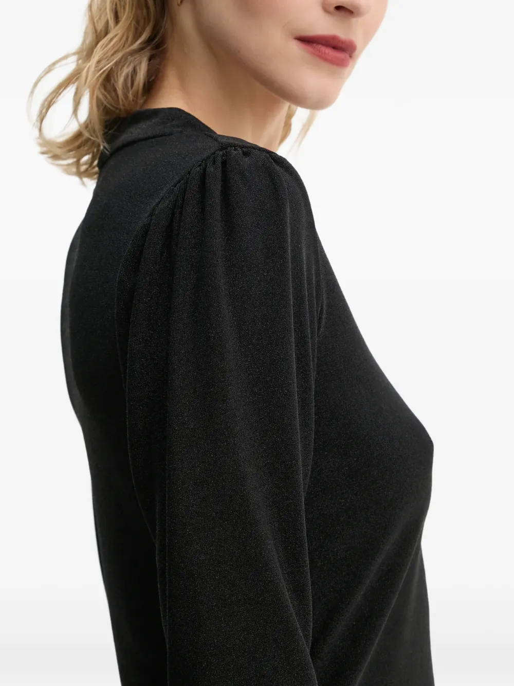Bruuns Bazaar T-shirt met V-hals Zwart