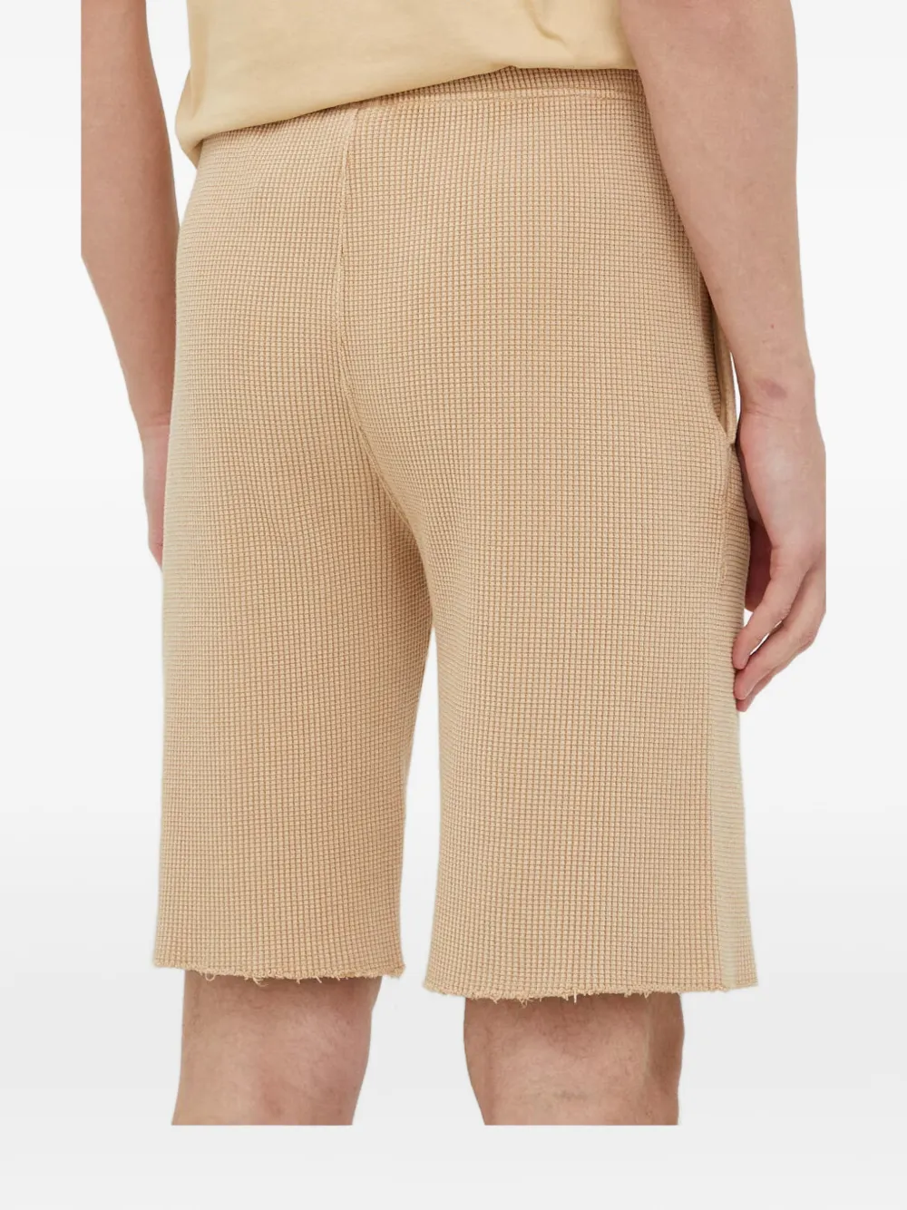 Champion waffle-knit raw-edge shorts Beige