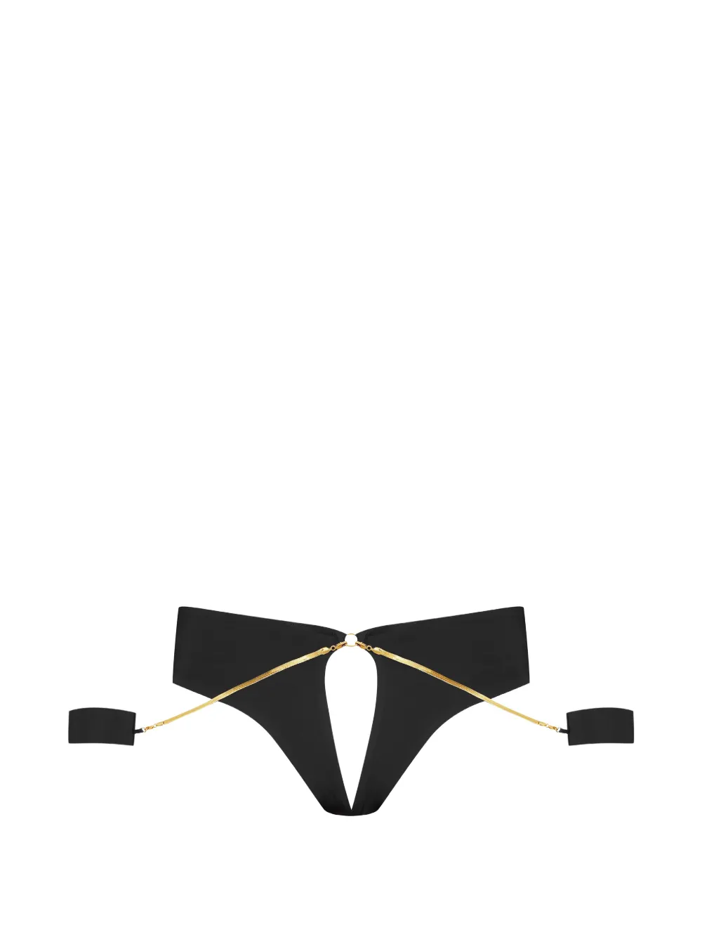 Maison Close Slip met kettingmanchetten Zwart