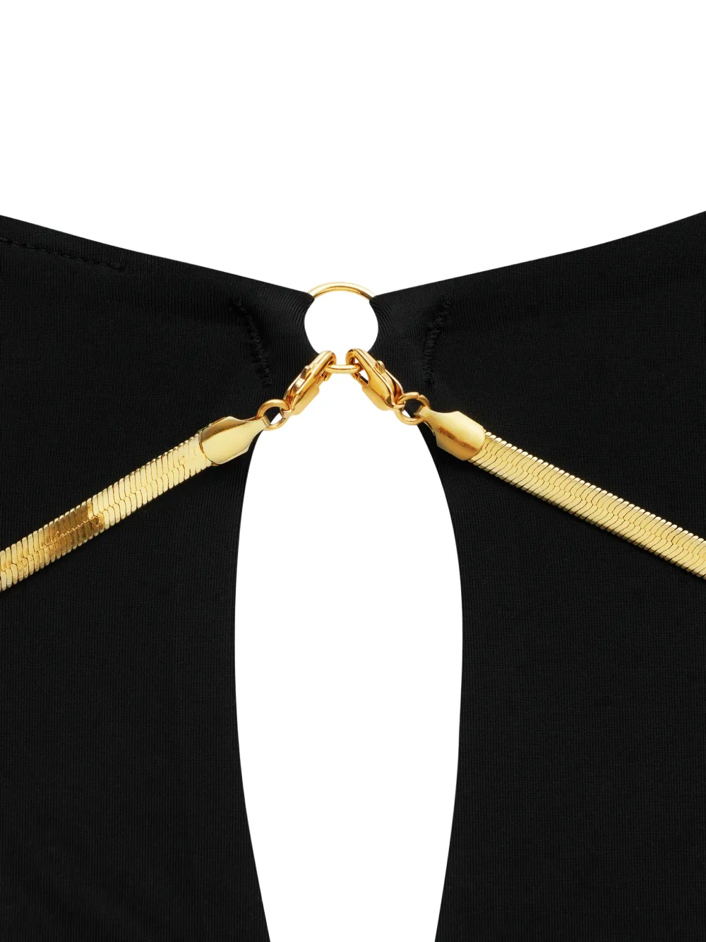 Maison Close Slip met kettingmanchetten Zwart