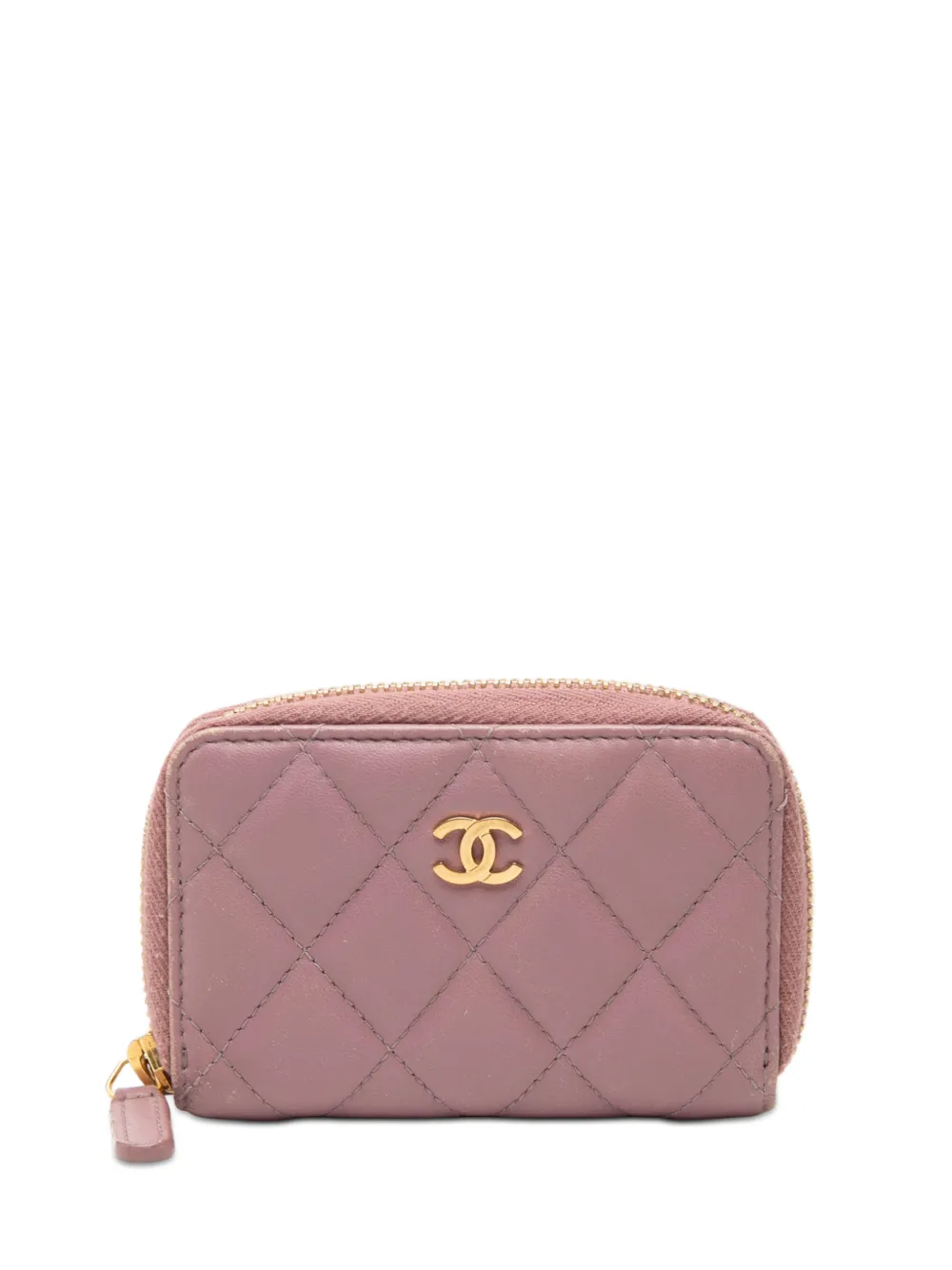 CHANEL Pre-Owned 2015-2016 CC Quilted Lambskin coin pouch - Rosa