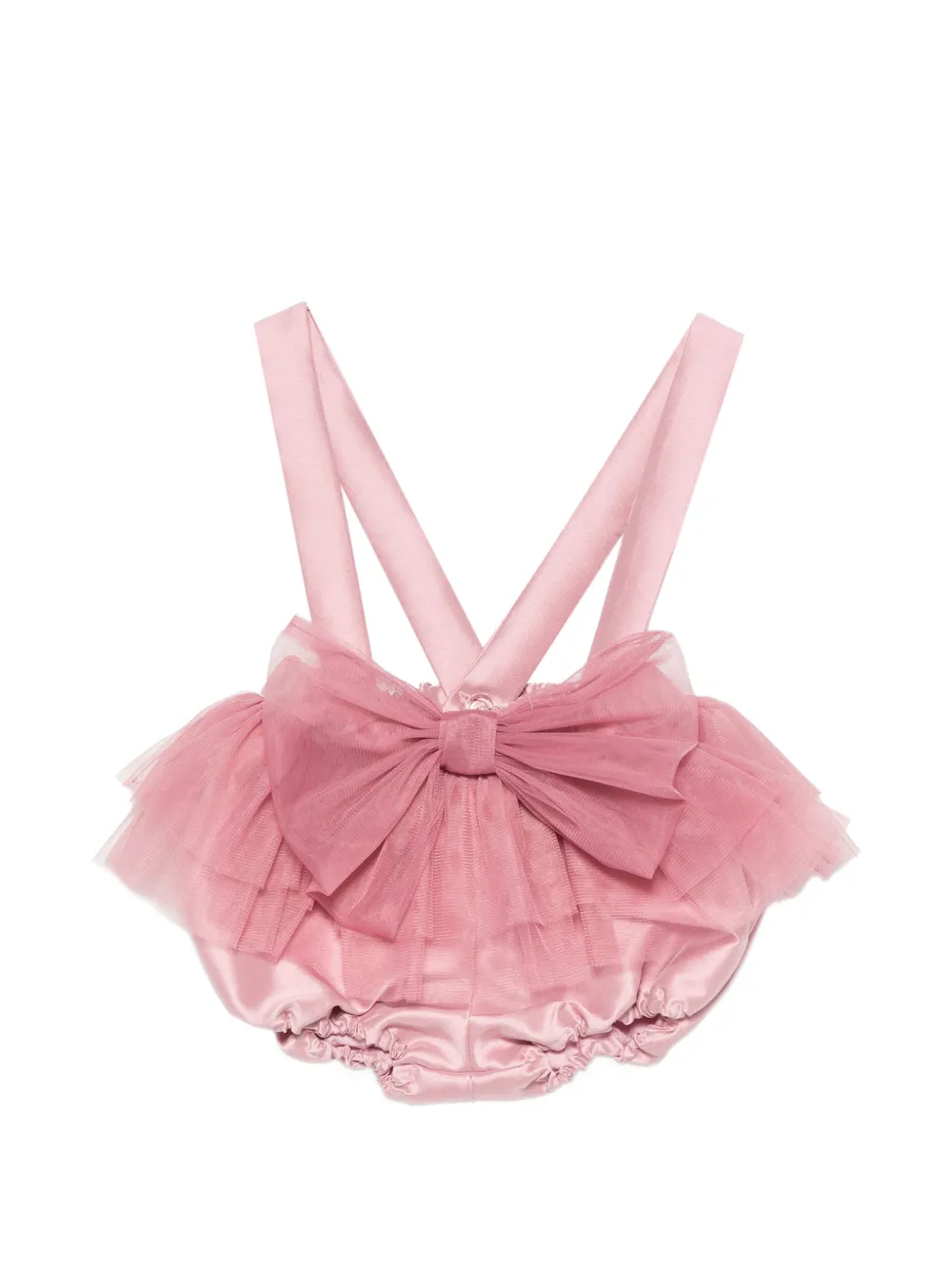alapage bow-detail tulle-trim bloomers - Rosa