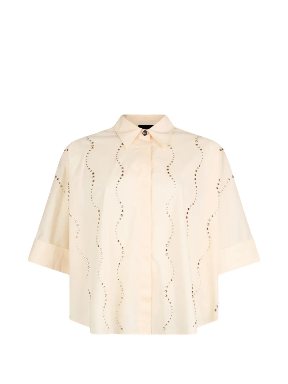 LIU JO bejewelled-appliqué shirt - Giallo