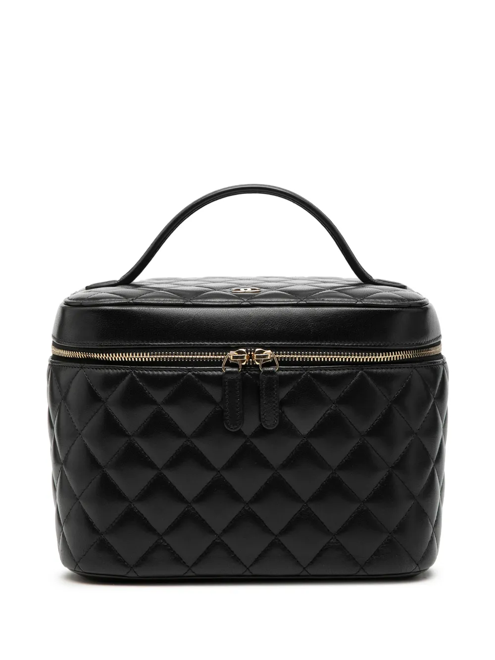 CHANEL Pre-Owned 2016-2017 CC Quilted Lambskin vanity bag - Nero